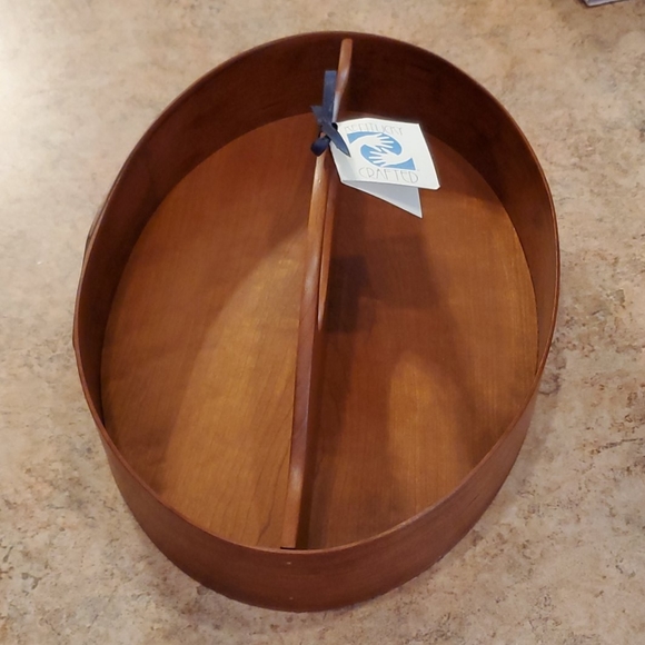 Cherry Wood Divided Shaker Tray Hand Crafted KY - Picture 8 of 12